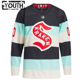 Seattle Kraken Hockeydrakt Custom 2023-24 Blå Winter Classic Adidas Authentic - Barn